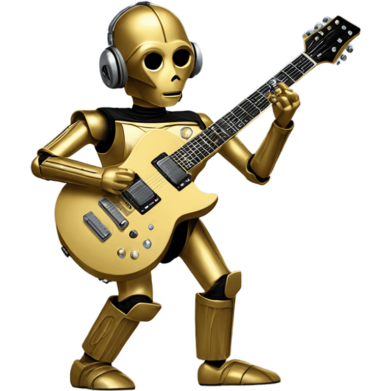 c3p0 playing electric guitar emoji