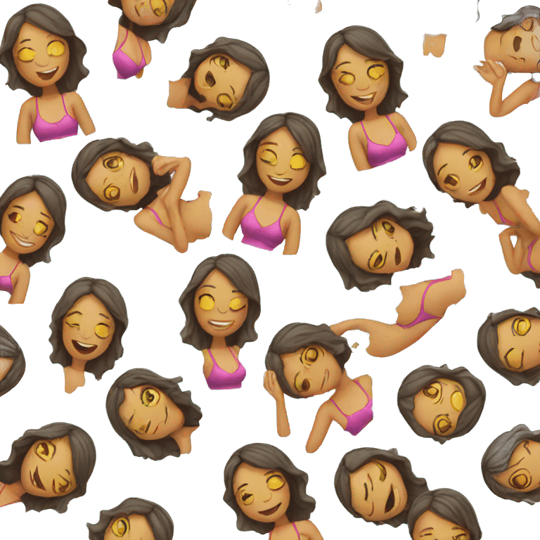 Women in shining swimsuit emoji