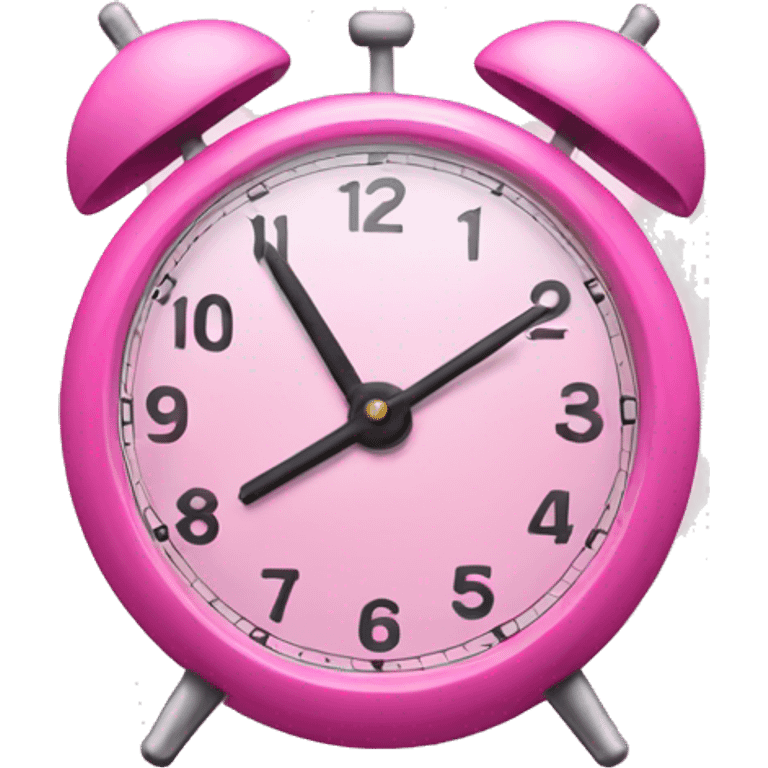 pink clock emoji