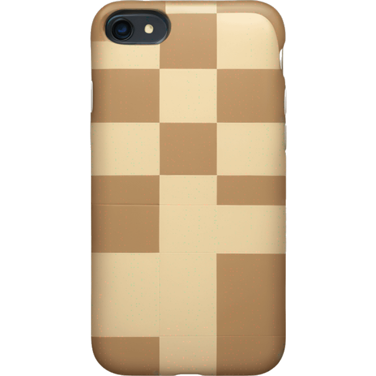 iPhone with beige checkered case emoji