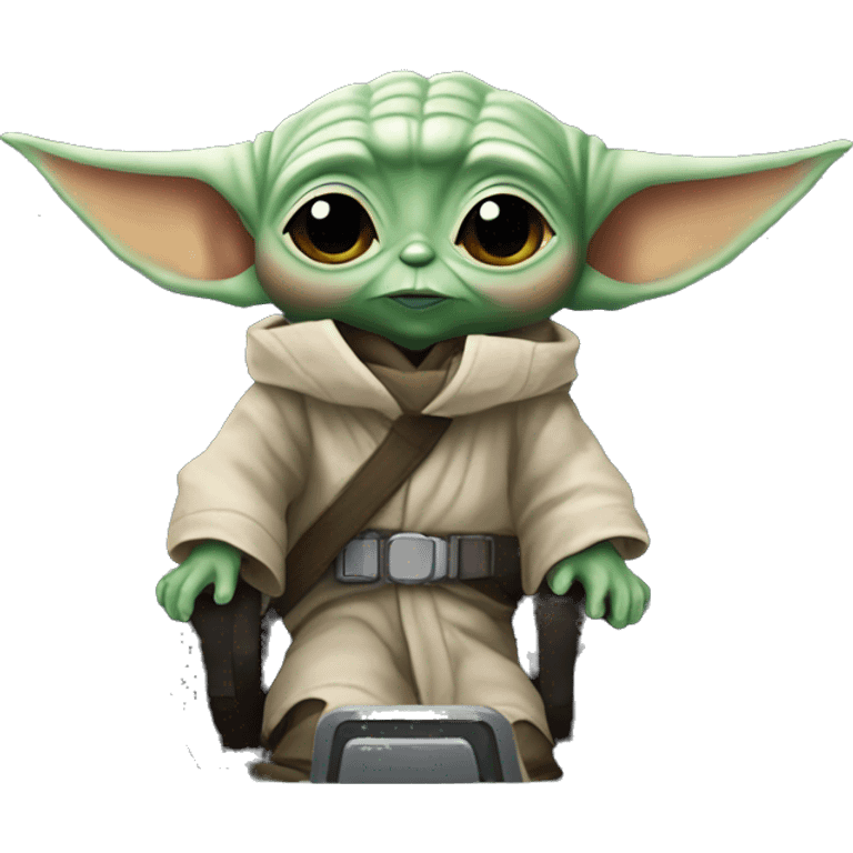 baby yoda in a x wing cockpit emoji