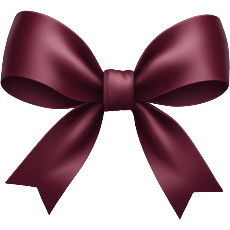 Burgundy bow emoji