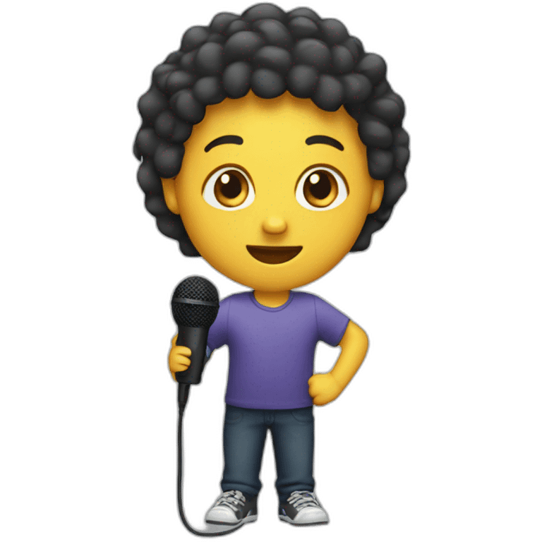 children with microphones emoji