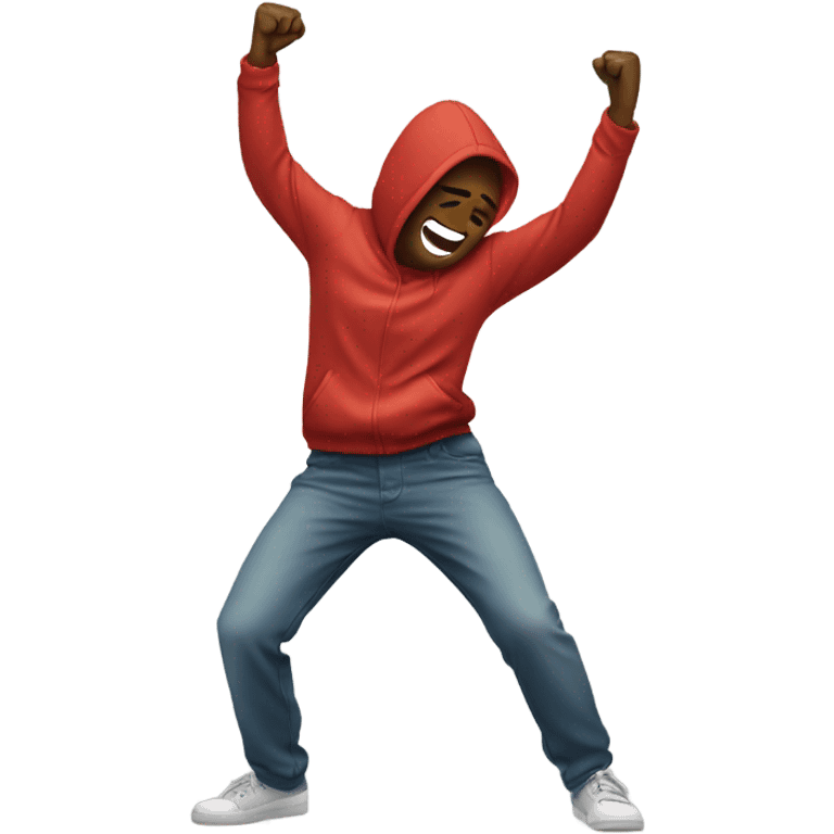 Person doing the dab dance emoji