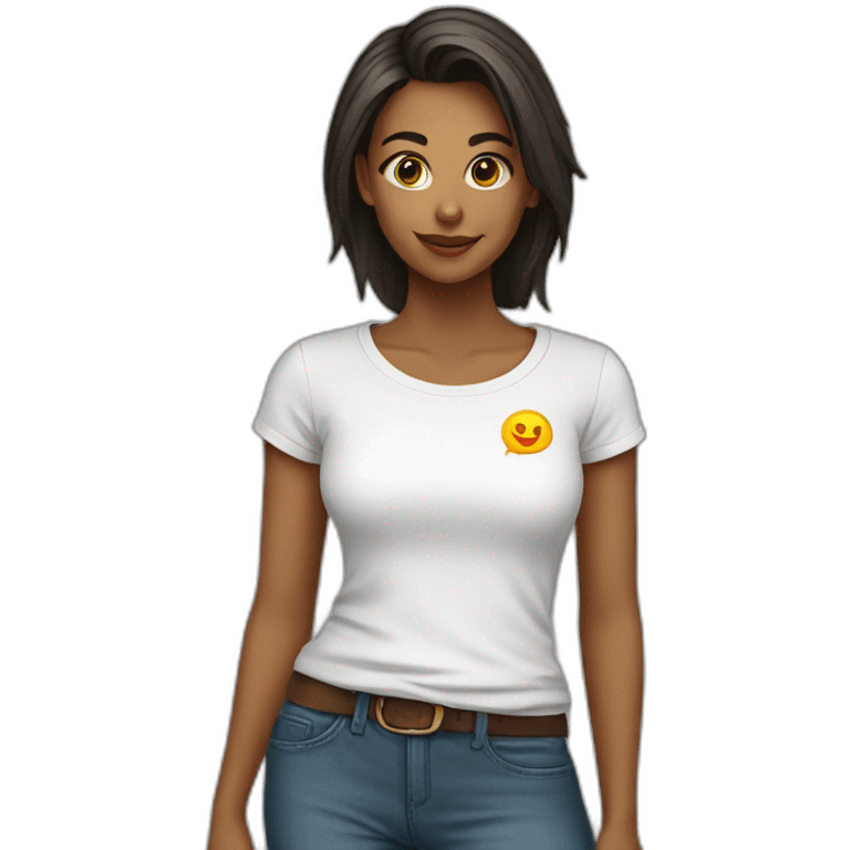 Camiseta feminina emoji