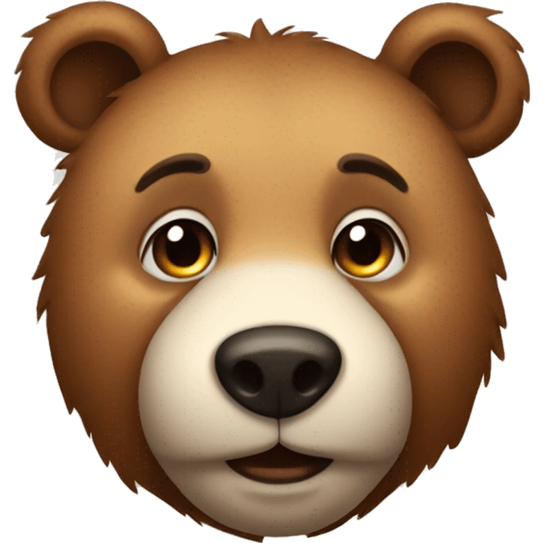 Cute bear with a scar on his nose  emoji