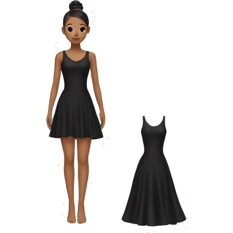 black dance dress emoji