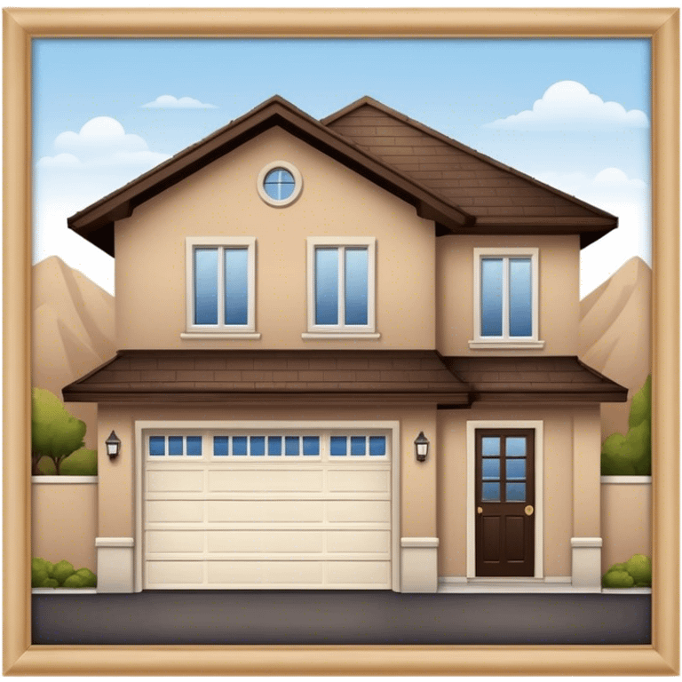 from this garage, make it a bigger house, with same style emoji