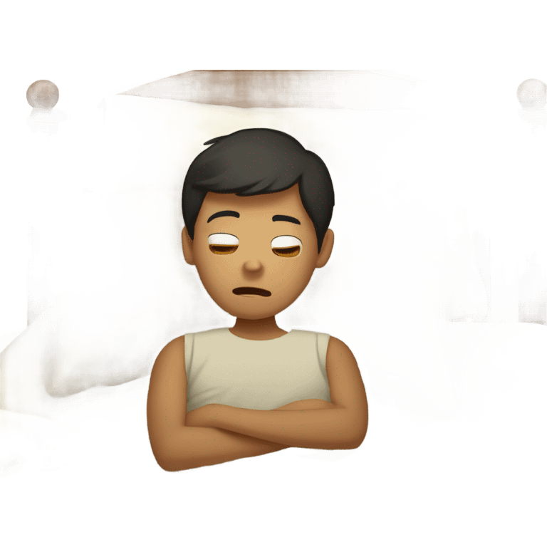 sick filipino boy in bed  emoji