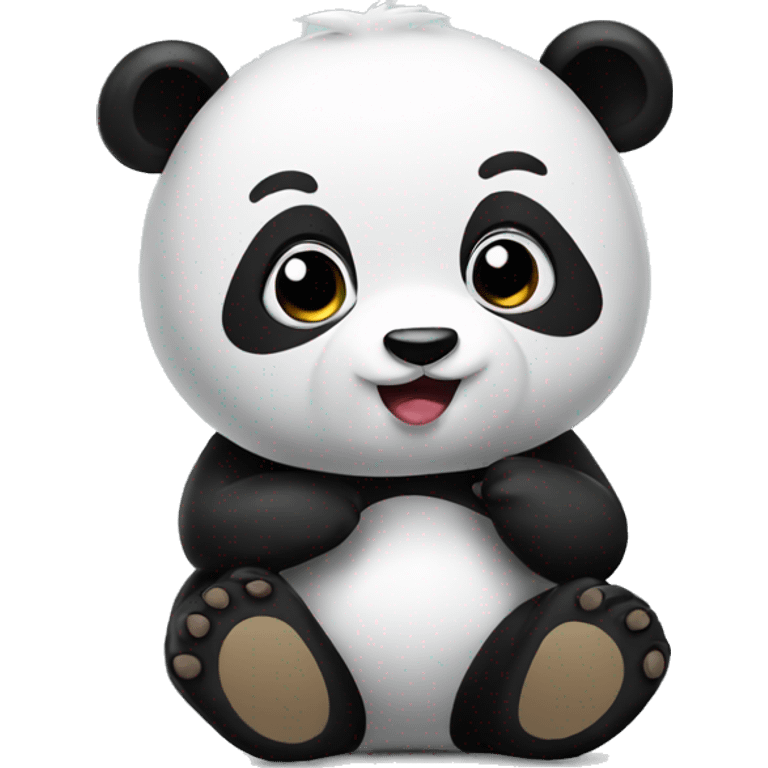 a panda making emojis emoji