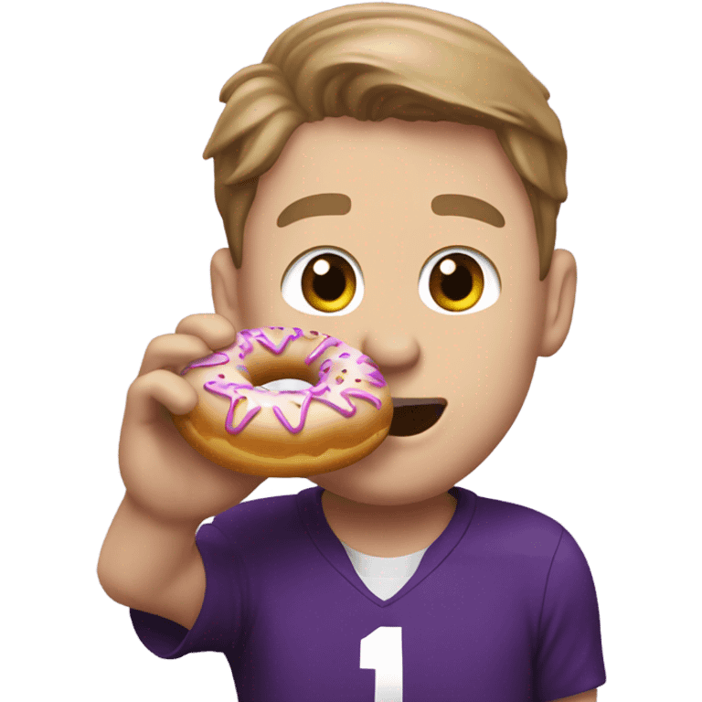 Joe Burrow eating a donut emoji