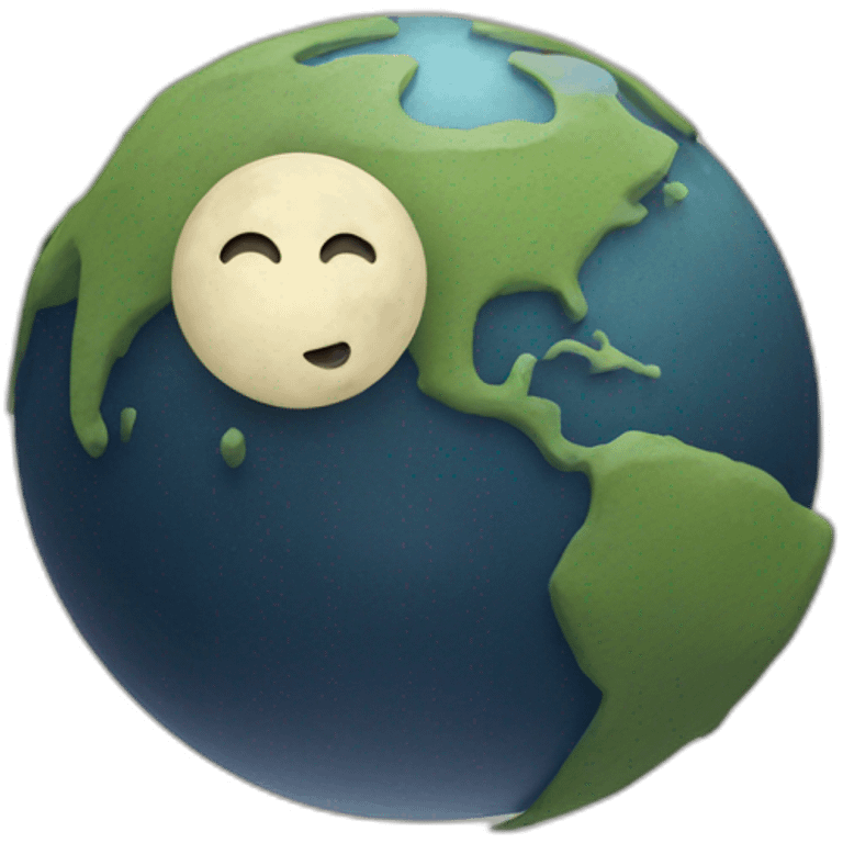 moon and earth emoji