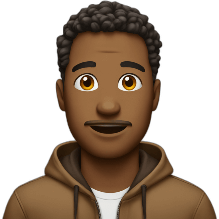 a guy brown in street emoji