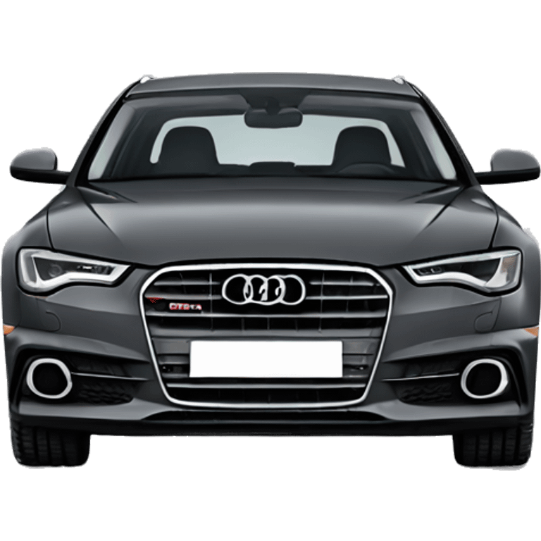 Grey audi a6 black taken from the front emoji