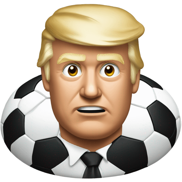 Trump playing soccer emoji