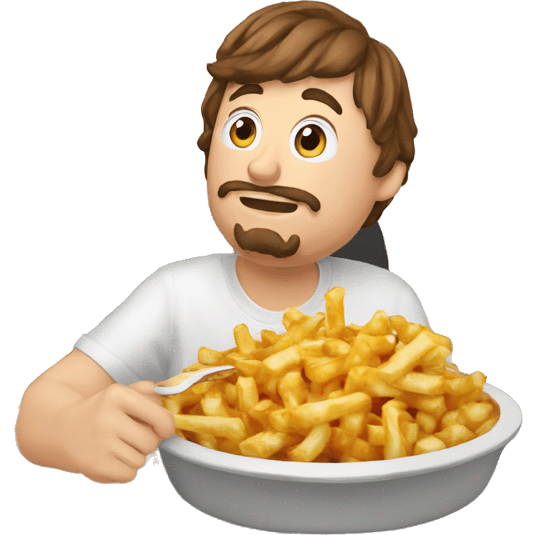 Mrbeast qui mange une poutine emoji