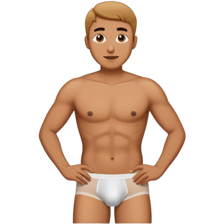 Man in only underwear emoji