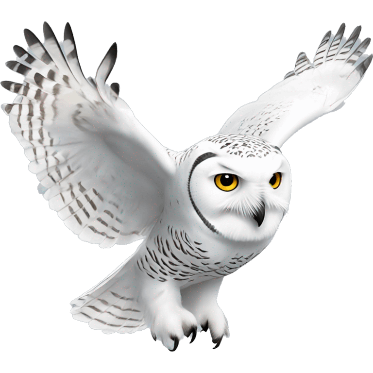 snowy owl flying emoji