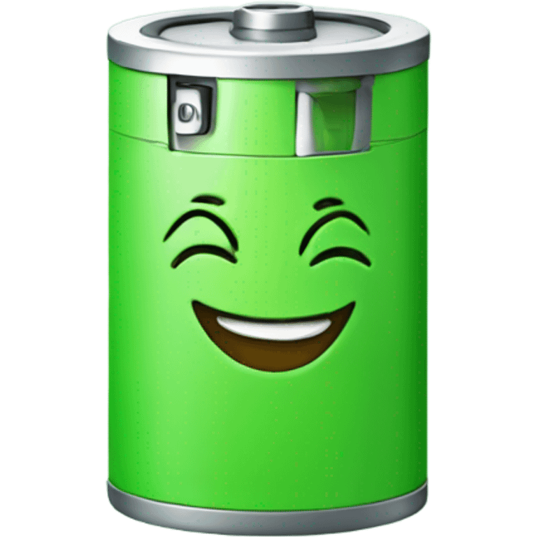 Smiling Green battery  emoji