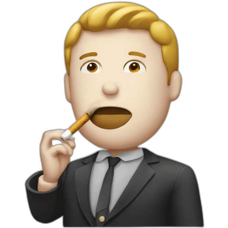 Homme fume cigarette emoji