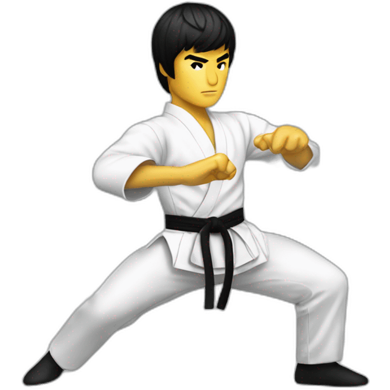 Bruce Lee haciendo hapkido emoji