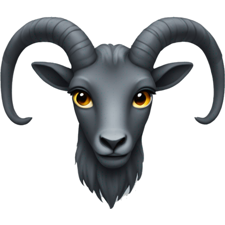 Dark grey Capricorn  emoji