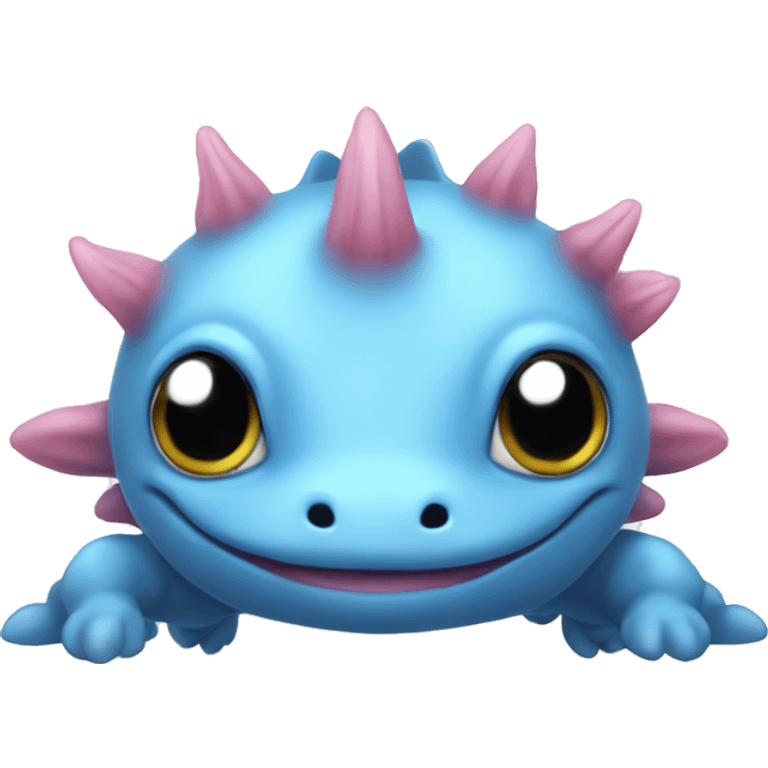 Adorable Blue Axolotl emoji