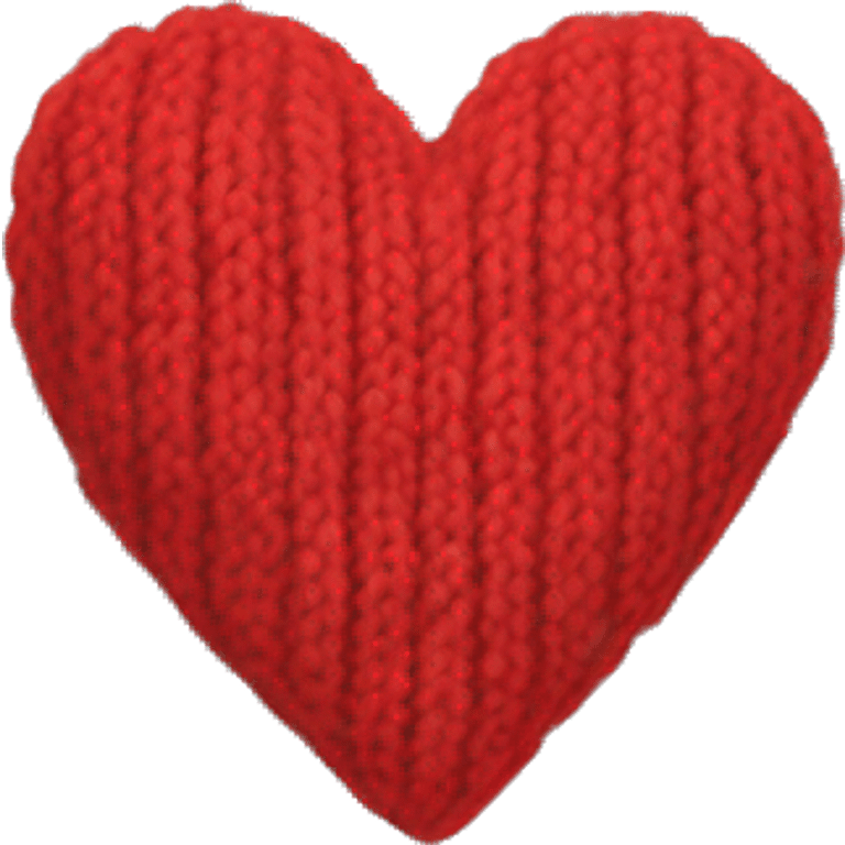 Knitted heart emoji