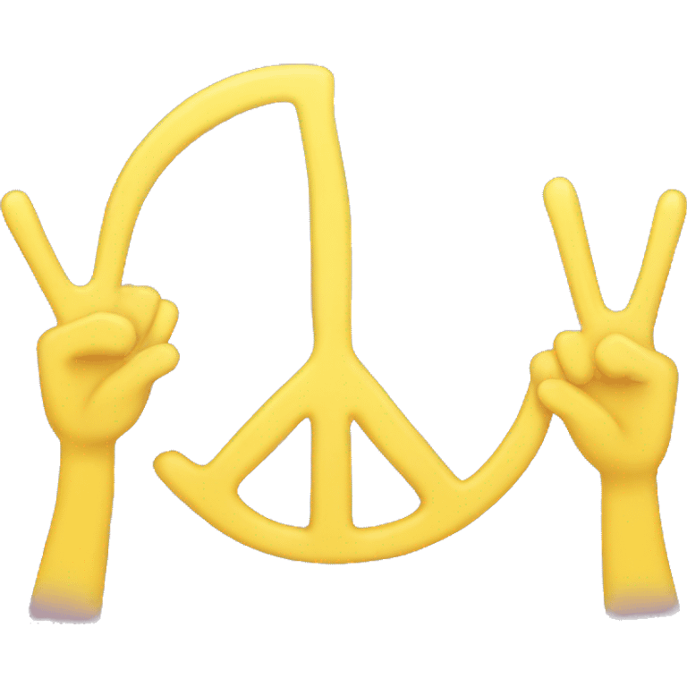 peace sign kawaii yellow smiley emoji emoji