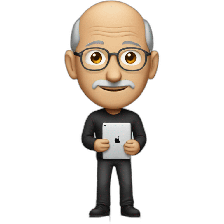 steve jobs holding a ipad emoji