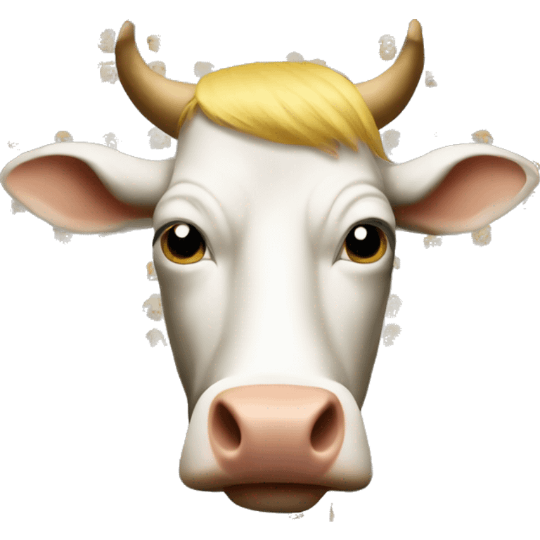 Donald trump as a cow emoji