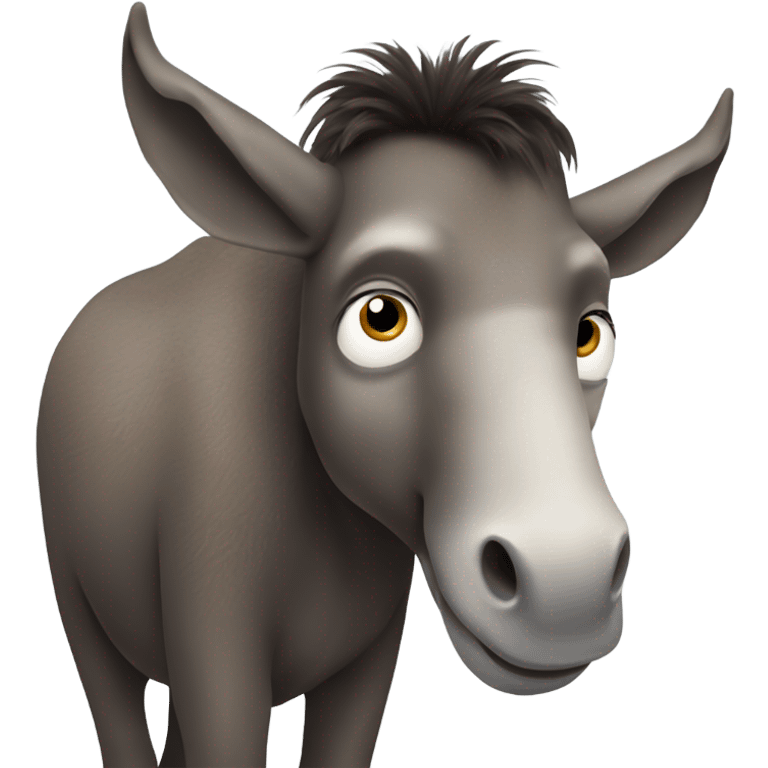 Mammoth Jackstock donkey with dark brown hair emoji