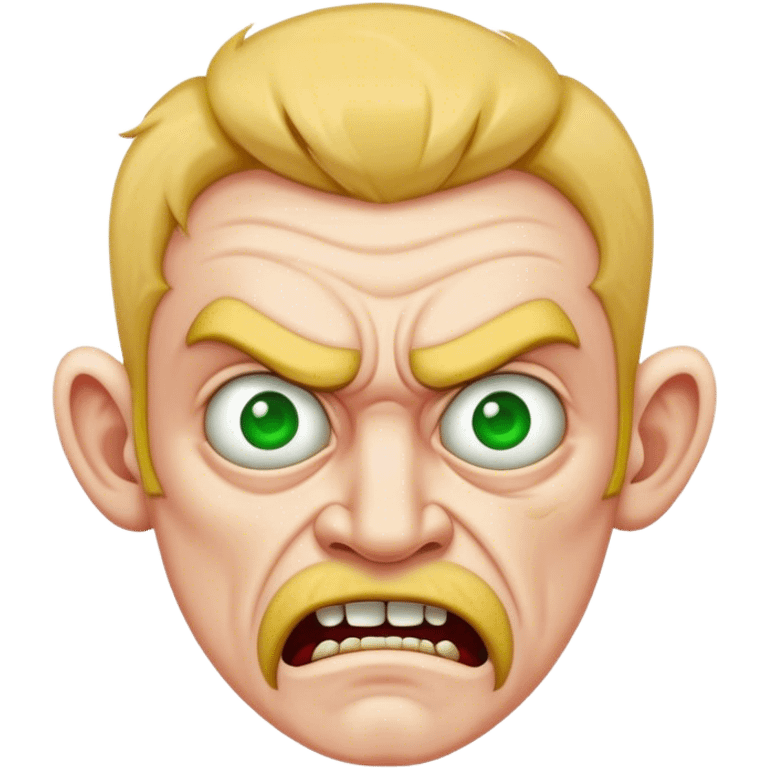 Mad Irish man half body emoji