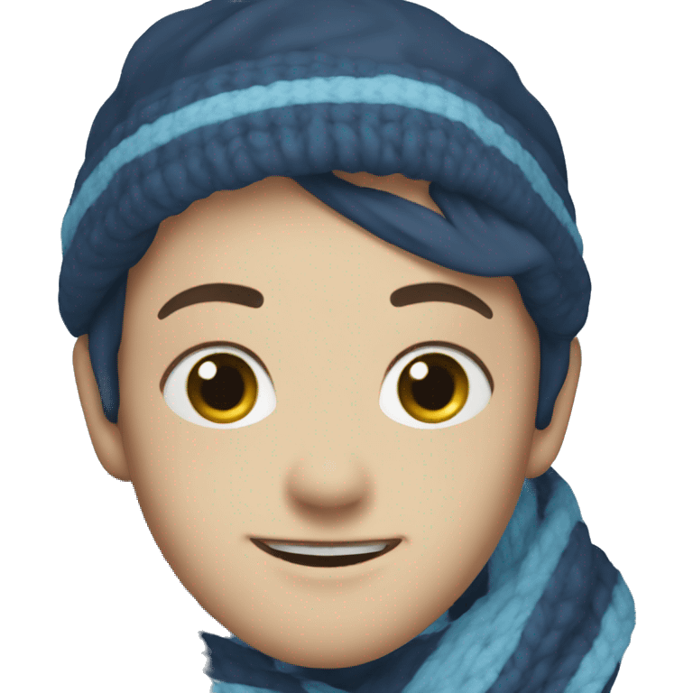 scout scarf dark blue and light blue emoji