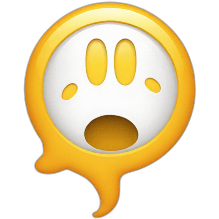 Exclamation mark inside a speech bubble. emoji