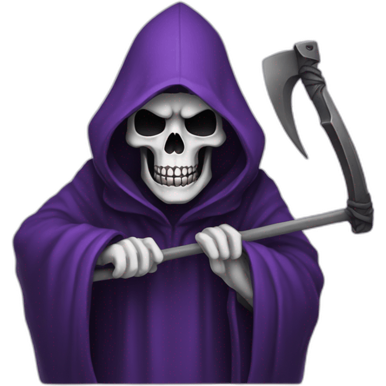 Purple grim reaper with scythe emoji