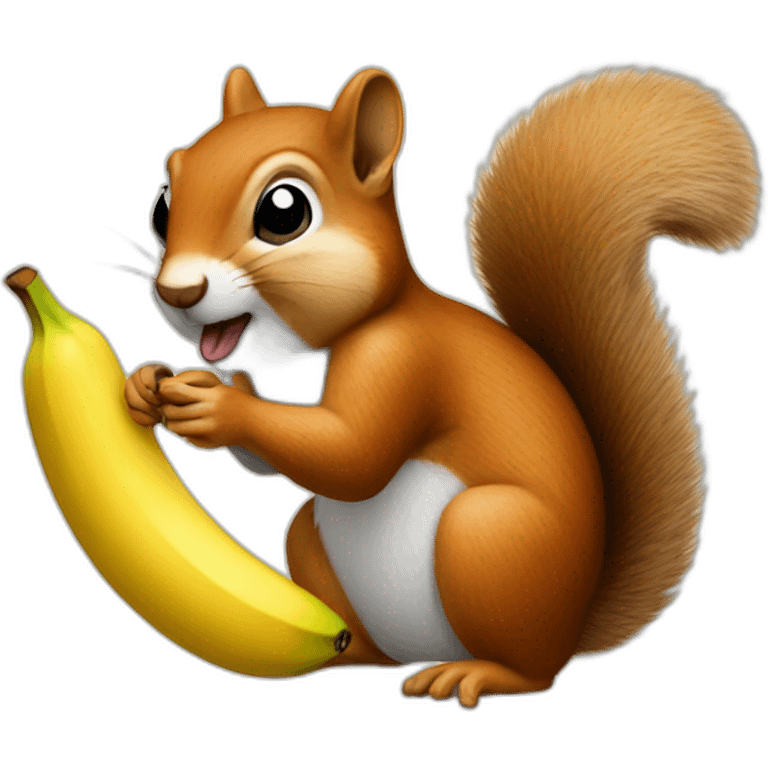 squirrel eating a banana emoji