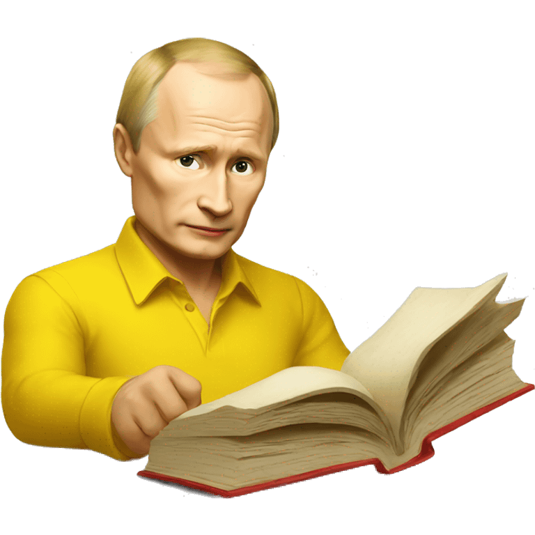 yellow putin read book emoji