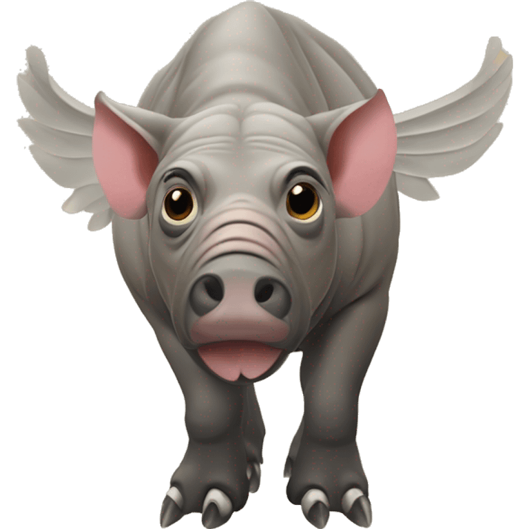 North Sulawesi babirusa with massive wings emoji