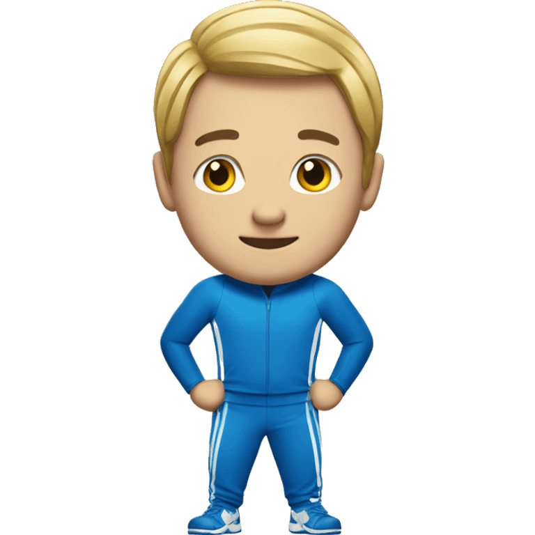 sport man in blue sport suit emoji