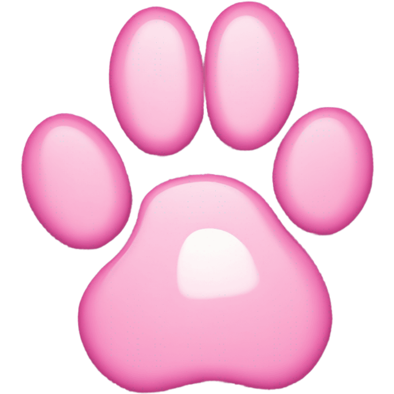 Pink paw print emoji