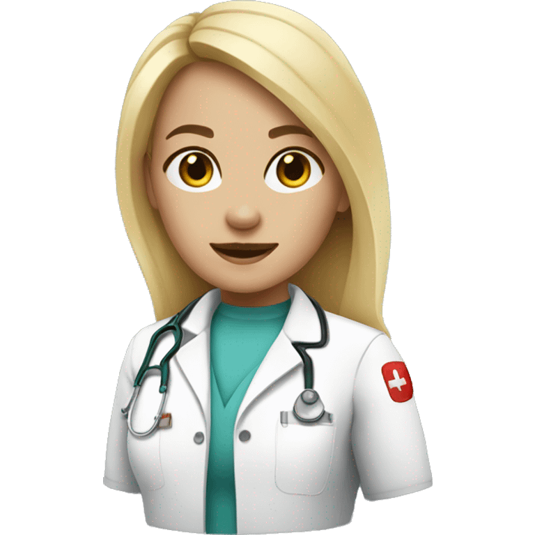 Blondi girl medic emoji