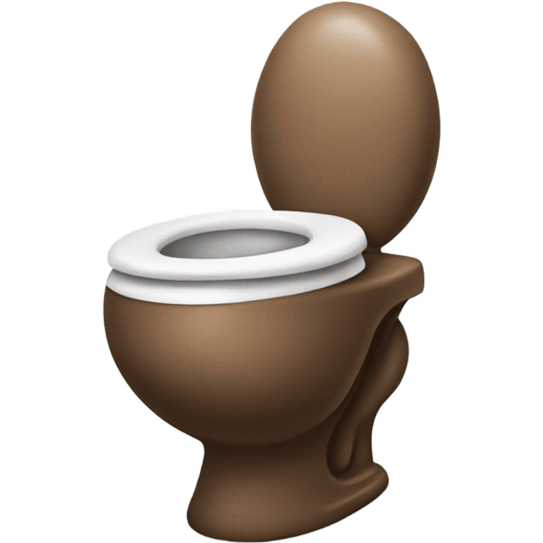 Poop emoji sitting on a toilet  emoji