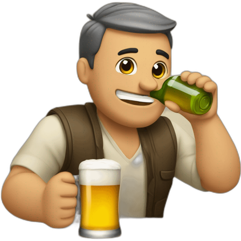 Hombre Bebiendo cerveza emoji