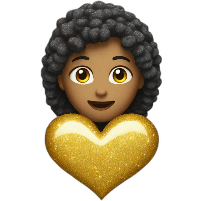 Glitter heart  emoji