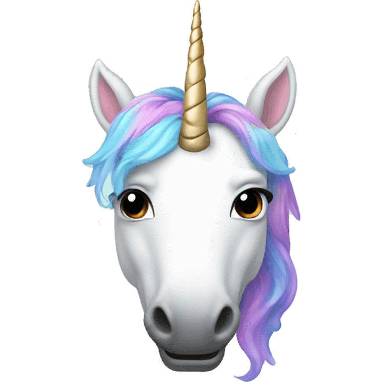 Unicorn head image upside down emoji