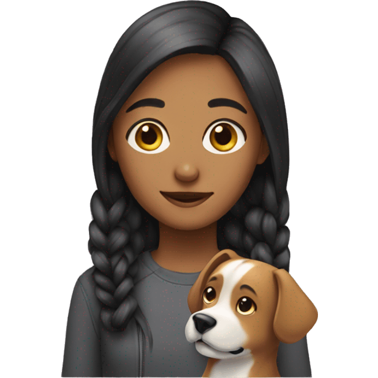 Girl with a dog emoji