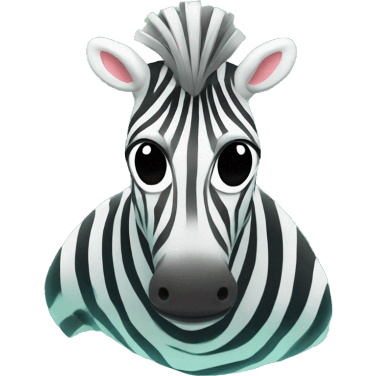 Zebra snorkeling  emoji