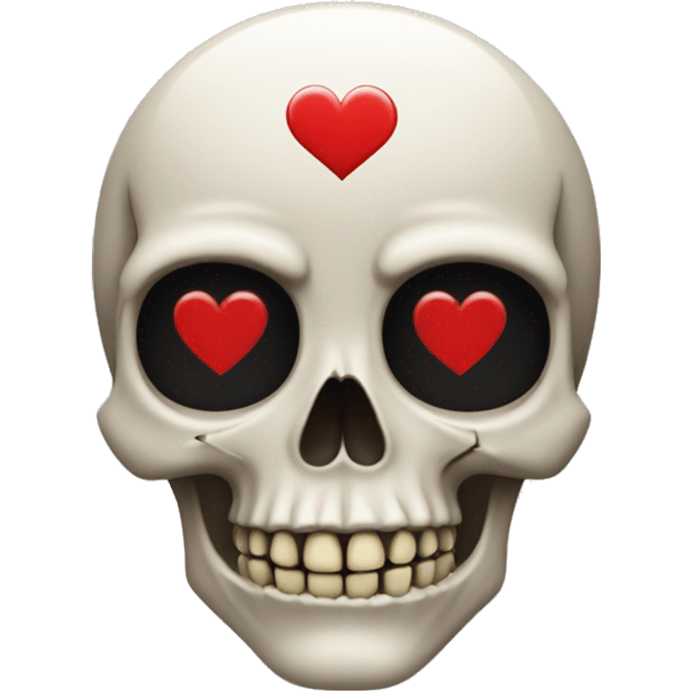 skull wth heart eyes with a flag as the colour of the heart eyes emoji