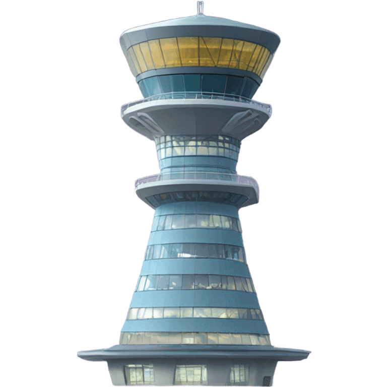 air traffic control tower, full size, modern, realistic emoji